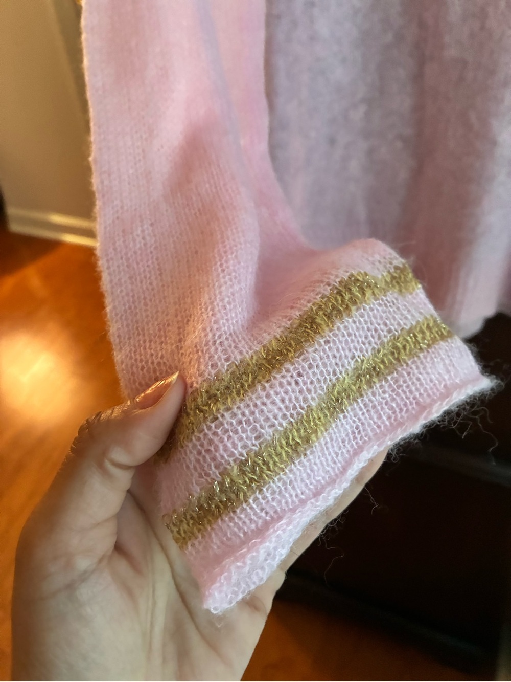 Wildfox Pink Gold Key Sweater Alpaca Wool Blend Size Small NWT - Picture 4 of 8